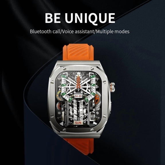 2.01" Full Touch Unisex Sports Smart Watch, Bluetooth Make & Receive Calls, Message Notifications, Sleep Monitor & Pedometer, Compatible with iPhone & Android, Ideal Birthday Gift for Friends