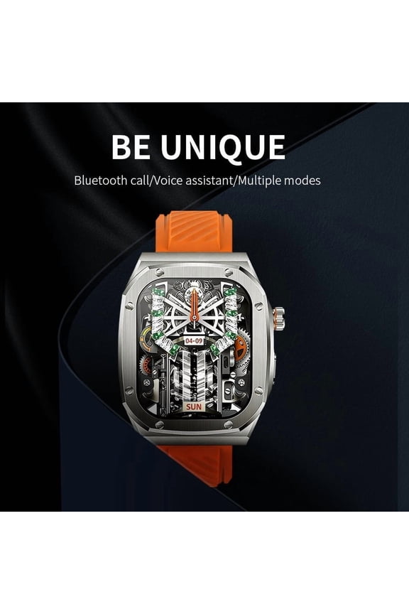 2.01" Full Touch Unisex Sports Smart Watch, Bluetooth Make & Receive Calls, Message Notifications, Sleep Monitor & Pedometer, Compatible with iPhone & Android, Ideal Birthday Gift for Friends