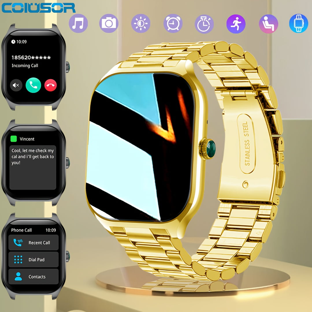 2.01-inch Smart Watch for Men & Women: Wireless Call, Phone Sync ...