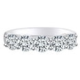 thumbnail image 1 of AFFY 2.02 Carat (Ctw) Round Shape White Natural Diamond Five Stone Wedding Band Ring In 14k Solid White Gold Ring Size-6.5, 1 of 1