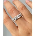thumbnail image 1 of 2.03 CTW Marquise Cut Colorless Moissanite Double Row Half Eternity Wedding Band, Designer Stackable Bridal Band, Anniversary Gold Gift Ring, 1 of 5