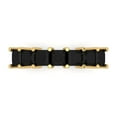 thumbnail image 1 of 2.03 ct Brilliant Princess Cut Natural Onyx 18K Yellow Gold Eternity Band SZ 8, 1 of 6