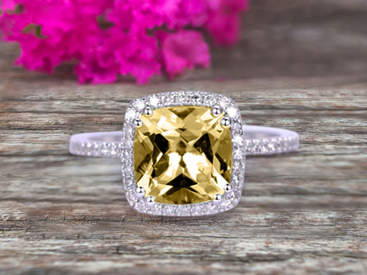 Cushion cut champagne diamond Clearance