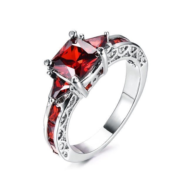 2.05 Carat t.w 14K White Gold Three Row Bostonian 3 Stone Pave Set Diamond Engagement Ring w/a 1