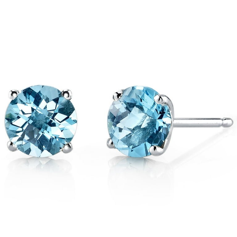 Blue topaz and gold earrings deals