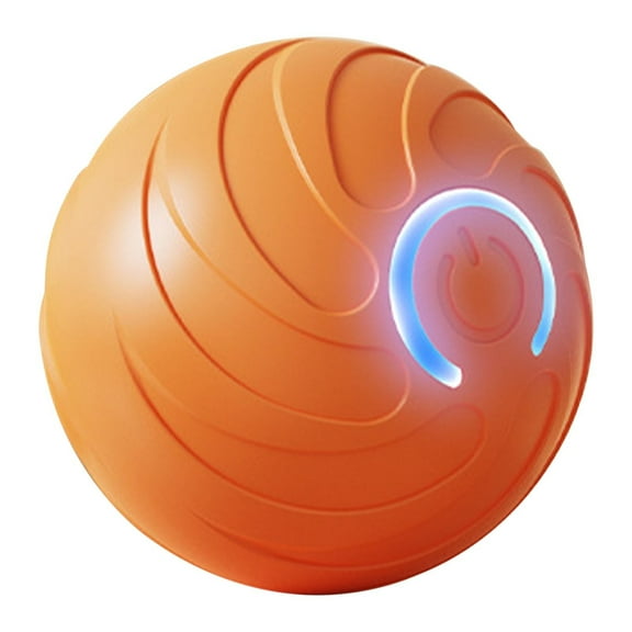 2.05 inch Automatic Vibrating Dog Toy with Motion Activation LED Light USB Rechargeable for Indoor Outdoor Play to Stimulate Prey Instincts and Encourage Exercise (Orange)