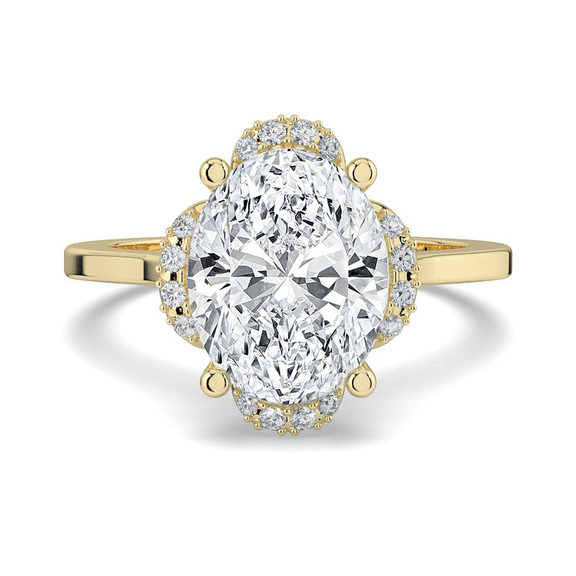 2.05CT Oval Cut Lab Grown Diamond Ring 925 Sterling Silver Women's Fine Jewelry
