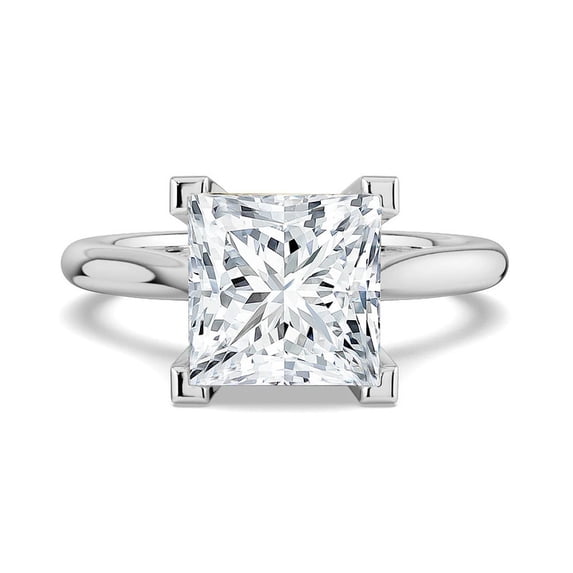 2.05Ct Princess Cut Lab Grown Diamond Engagement Ring 925 Sterling ...