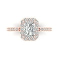 thumbnail image 1 of Solitaire with Accents Engagement Ring for Women - 1.92ct Moissanite in 14K Rose Gold Promise Ring, 1 of 8