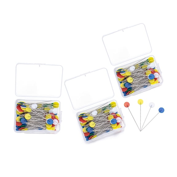 2.09'' Sewing Pins Flat Button Head Straight Quilting Pin, Multicolor 300 pack