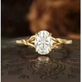 2.0Ct Oval Cut Women's Engagement Ring 14K Yellow Gold Plated Simulated ...