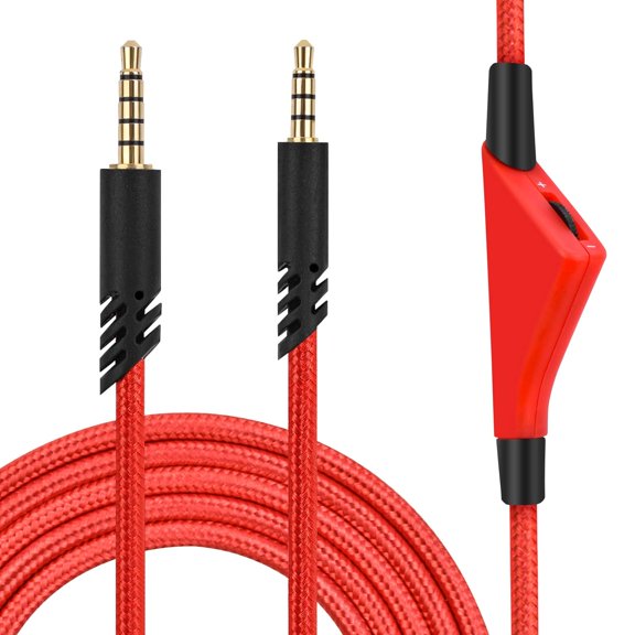 2.0M Replacement Astro A10 Audio Cable with Volume Control Function Compatible with Logitech Astro Astro A10 A30 A40 A40TR A50 Gaming Headphones (Red)
