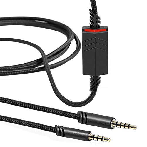 2.0M Replacement Audio Cable Compatible with Astro A40 A40TR Gaming Headset,Inline Mute Wire and No Volume Control Cord (Nylone Cord)