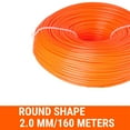 thumbnail image 1 of 2.0Mm 160M Trimmer Line Whipper Snipper Cord Wire Brush Cutter Brushcutter Nylon Living Outdoor Power Equipment String Trimmer, 1 of 1