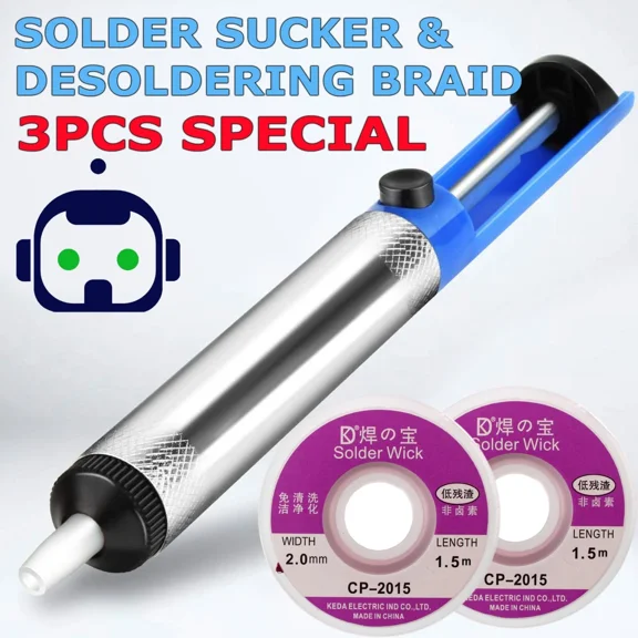 2.0Mm Desoldering Braid Wick Solder Remover W/ No Residue Rosin Flux 5 Ft