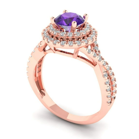 2.0ct Heart Cut Blue Natural Aquamarine 18k Pink Rose Gold Engraving Statement Bridal Wedding Solitaire Designer Ring Size 5.75