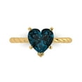 thumbnail image 1 of Clara Pucci 14K Yellow Gold 2ct LondonBlueTopaz Solitaire Ring for Women, 1 of 8