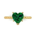 thumbnail image 1 of Clara Pucci 14K Yellow Gold 2ct Emerald Solitaire Ring for Women, 1 of 8