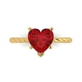 thumbnail image 1 of Clara Pucci 14K Yellow Gold 2ct Ruby Solitaire Ring for Women, 1 of 8