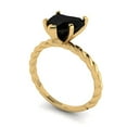 thumbnail image 1 of 2.0ct heart cut black natural onyx 18k yellow gold Bridal Wedding Engagement Promise Anniversary Ring for Women size 10.5, 1 of 7