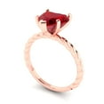 thumbnail image 1 of 2.0ct heart cut tourmaline 18k rose gold Bridal Wedding Engagement Promise Anniversary Ring for Women size 8.75, 1 of 7