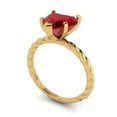 thumbnail image 1 of 2.0ct heart cut tourmaline 18k yellow gold Bridal Wedding Engagement Promise Anniversary Ring for Women size 8, 1 of 7
