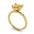 thumbnail image 1 of 2.0ct heart cut yellow moissanite 18k yellow gold Bridal Wedding Engagement Promise Anniversary Ring for Women size 9.25, 1 of 7