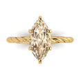 thumbnail image 1 of 2 ctw Solitaire Anniversary Ring for Women | Marquise Cut Natural Morganite | Hyperallergenic Solid 18K Yellow Gold, 1 of 5