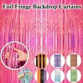 thumbnail image 1 of 2.0m Golden Colorful Rain Silk Curtain for Birthday Wedding Party Decorations, Shiny Metallic Outdoor Festival Backdrop, Door Curtain and Photo Booth Decoration for Celebrations, HAODEJW, 1 of 7
