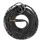 2.0m Long IN Ear Monitor Cable,KBEAR ST24 PLUS IEM Cable,5N OCC Silver-plated HiFi Earphone Upgrade Wires,Earbud Headphone Replacement Extension Cord for Audiophile 3.5 TFZ, Dark Black, 2.0m