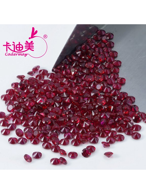 2.0mm 20pcs Pigeon Blood Red Lab Grown Ruby Loose Gemstones With Inclusions Round Shape Meele Stone For Inlaid Fine Jewelry Making DIY