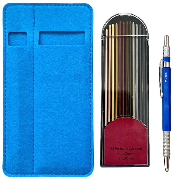 2.0mm Automatic Pencils Mechanical Pencils Set with 12 Colors Refills Drawing Pencils Sketching Pencils for Student