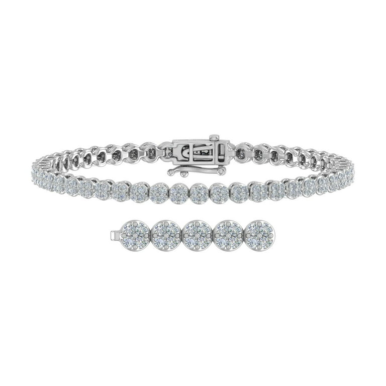 925 sterling silver hotsell diamond tennis bracelet