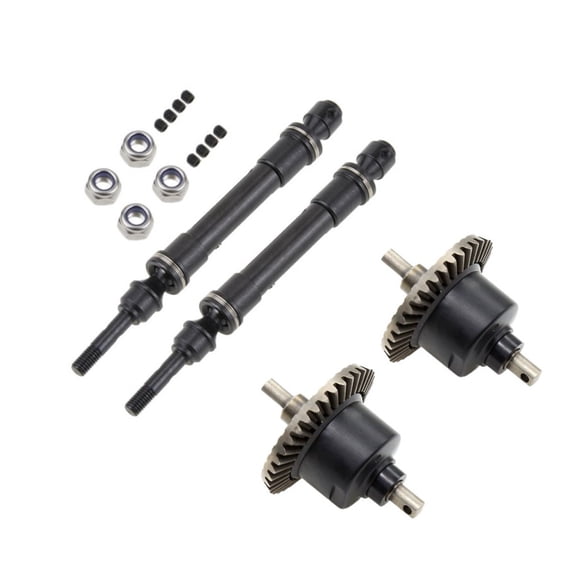 2* 1/10 RC Car Drive Shaft+Gear Differential Set for Traxxas Slash 4X4 VXL