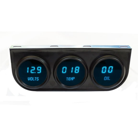 Intellitronix M9333B LED Digital Gauge Kit, Blue