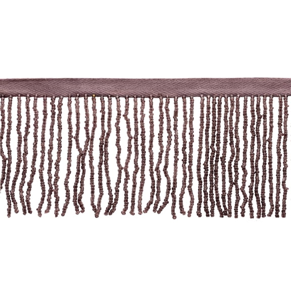 2 1/2" (6cm) Beautiful Handcrafted Beaded Fringe Trim with Sead Bead Design # B40684,, Mauve Purple #H25 (Dark Mauve Violet Purple) Sold By The Yard (36"/3 ft/0.9m)