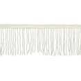 thumbnail image 1 of 2 1/2" (6cm) Beautiful Handcrafted Beaded Fringe Trim with Sead Bead Design # B40684,, White Clear #CLRA1 (Translucent Clear, Bright White) Sold By The Yard (36"/3 ft/0.9m), 1 of 1