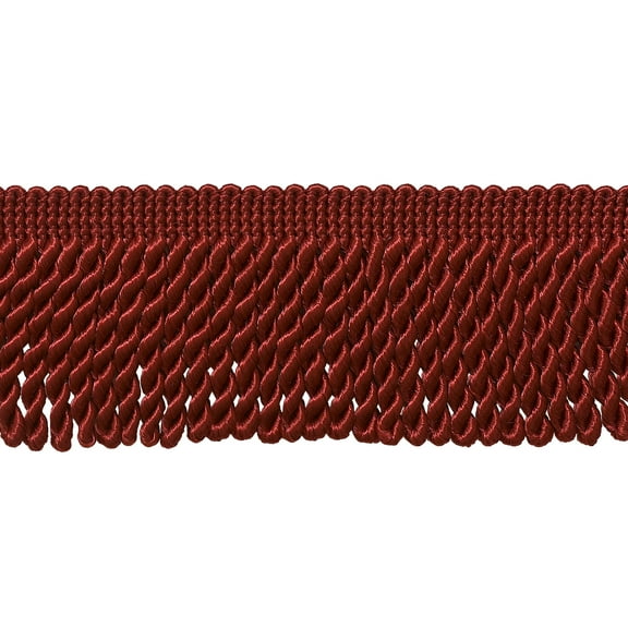 2 1/2" (6cm) Bullion Fringe Trim # EF25,, Cherry Red #E13 (Dark Crimson Red) 5 Yards (15 ft/4.5m)