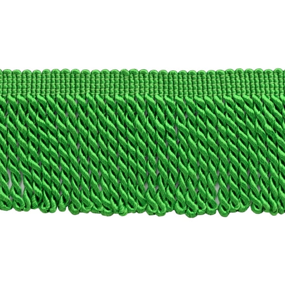 2 1/2" (6cm) Bullion Fringe Trim # EF25,, Emerald Green #182 (Bright Kelly Green) 5 Yards (15 ft/4.5m)