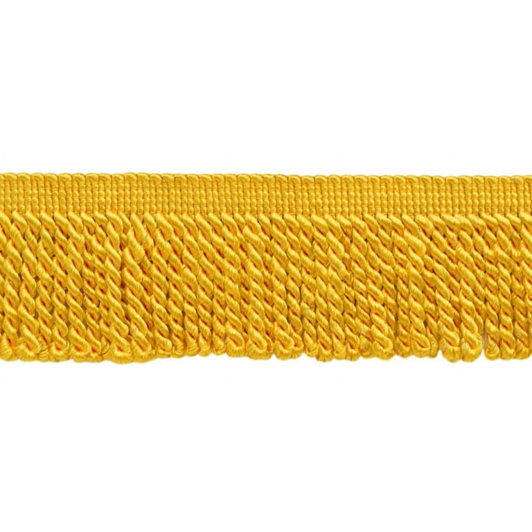 3 inch Long White Thin Bullion Fringe Trim / Style#Bft3 / Color: First Snow - A1 / Sold by The Yard