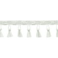 thumbnail image 1 of 2 1/2" (6cm) Solid Pretty Knitted Gimp Header Tassel Fringe Trim # ETFC,, Pure White #A1 (Bright White) 10 Yards (30 ft/9.5m), 1 of 1