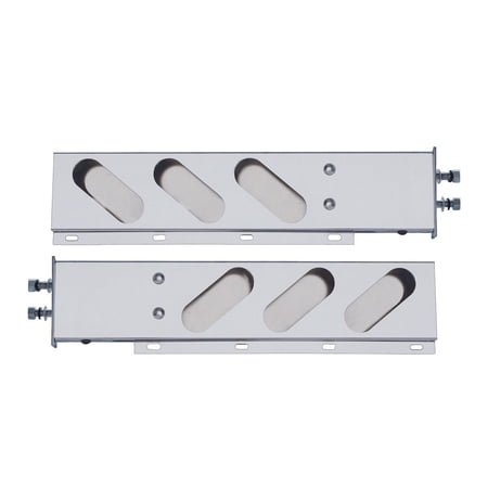 2-1/2" Bolt Pattern Chrome Spring Loaded Light Bar With Six Oval Light Cutouts