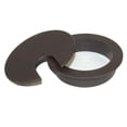 thumbnail image 1 of 2 1/2" CUT-HOLE SIZE Brown Round Wire Management Grommet with Removable Lid, 1 of 2