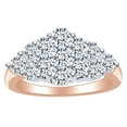 thumbnail image 1 of AFFY 2 1/2 Carat Round Shape White Natural Diamond Cluster Anniversary Ring In 14k Solid Rose Gold (2.50 Cttw) Ring Size-6.5, 1 of 1