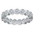 thumbnail image 1 of AFFY 2 1/2 Carat Round White Natural Diamond Bezel Set Eternity Wedding Band Ring In 14k Solid White Gold (2.5 Cttw) Ring Size-9.5, 1 of 1