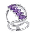 thumbnail image 1 of Everly Women's Amethyst and Diamond Sterling Silver Ring, 1 of 7