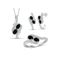 thumbnail image 1 of 2 1/2 Carat T.G.W. Sapphire And White Diamond Accent Sterling Silver 3-Piece Jewelry set, 1 of 7