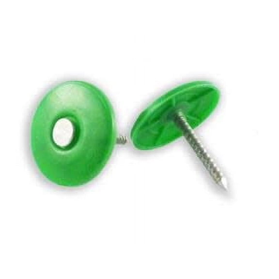 2-1/2" Electrogalvanized Plastic Cap Nails, Ring Shank (2,000 per box)