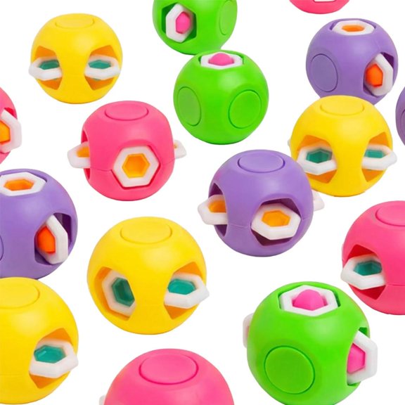 2 1/2" Fidget Popping Spinner Cube Assortment - 18 Pc.