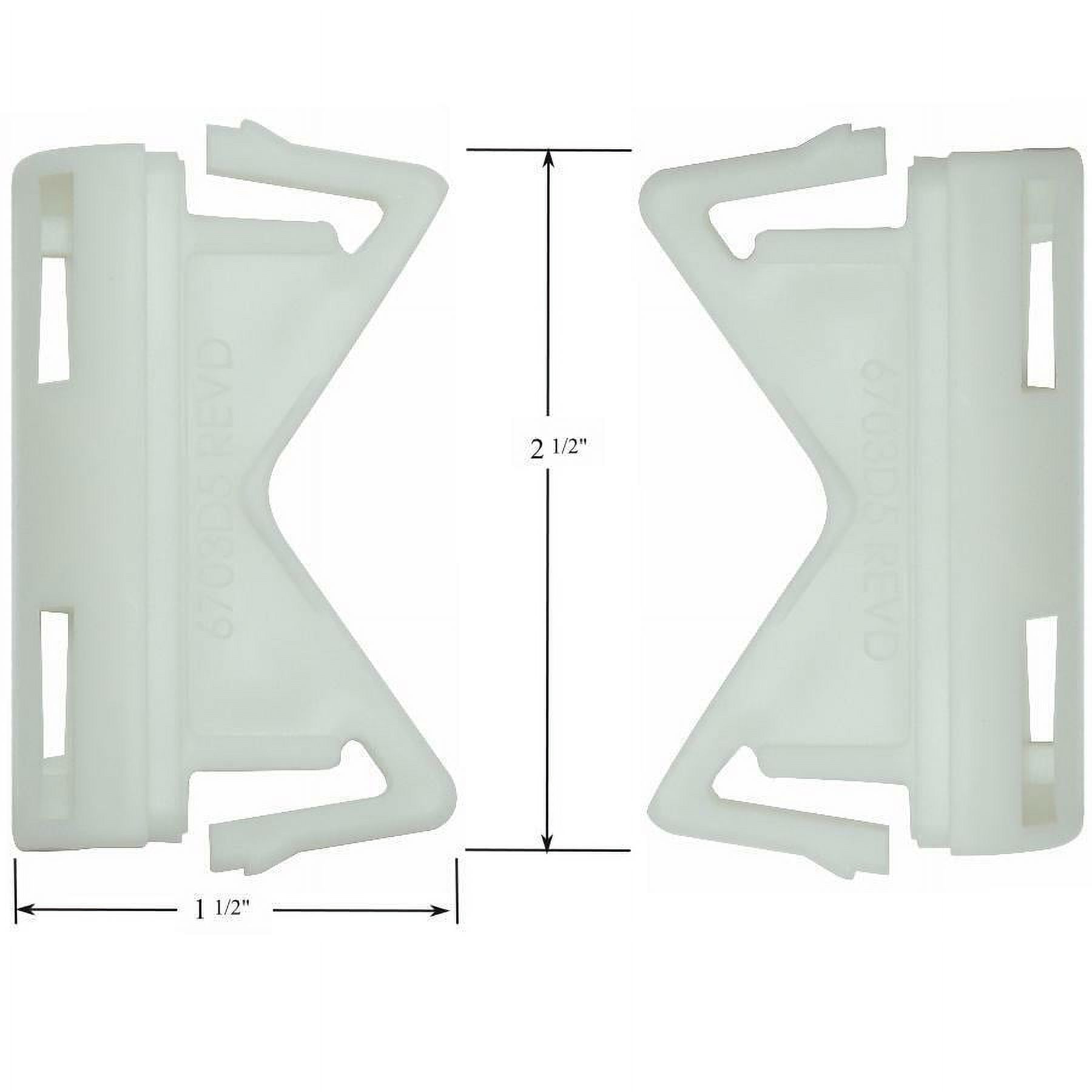 2 1/2" Flat Valance Rod End Caps for Kirsch Continental II Valance Rods